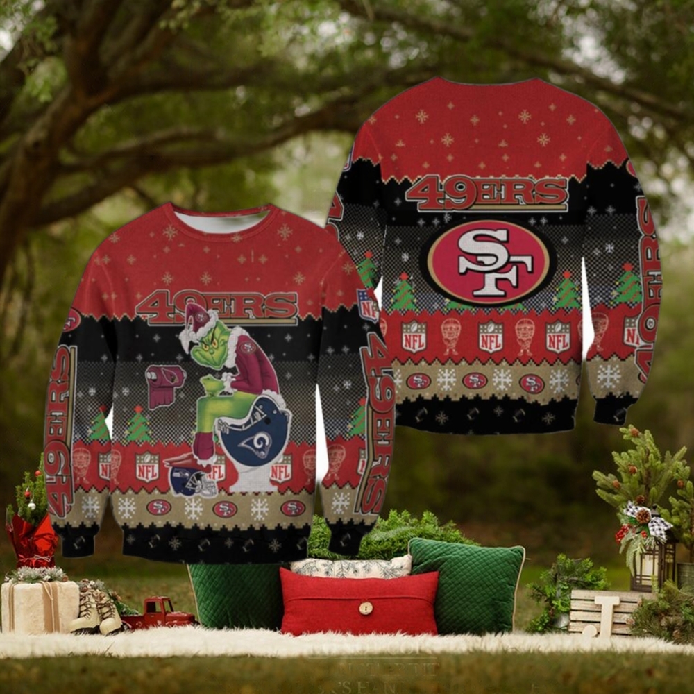 Grinch San Francisco 49ers Shit On Toilet Los Angeles Rams And