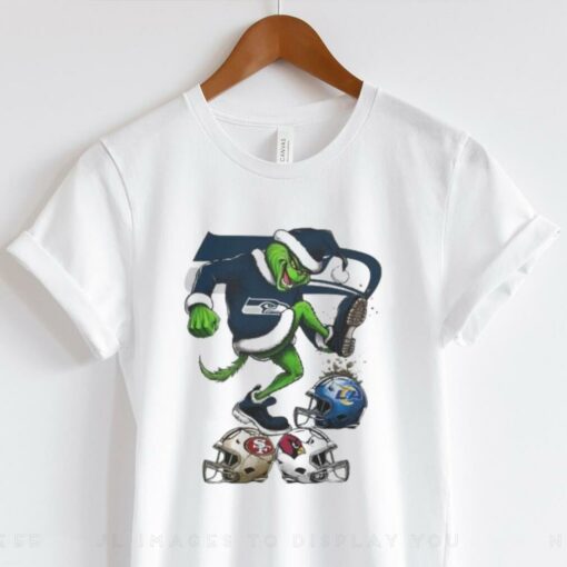 Santa Grinch Seattle Seahawks Stomp On NFL Teams Christmas 2024 T hoodie, sweater, longsleeve, shirt v-neck, t-shirt