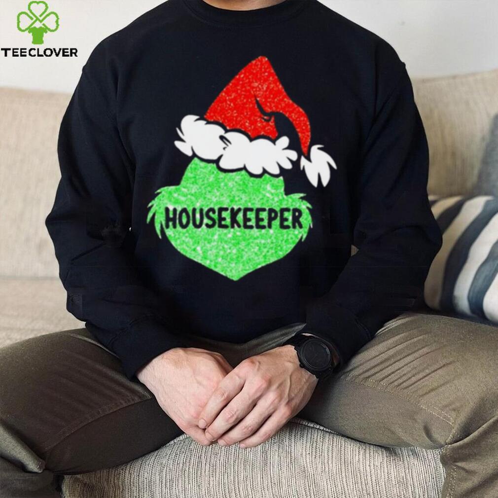 Santa Grinch Silhouette Housekeeper Christmas Shirt Santa Grinch Silhouette Housekeeper Christmas Shirt