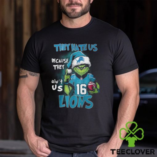 Santa Grinch They Hate Us Because They Ain’t Us Detroit Lions Shirt