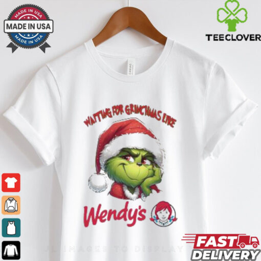 Santa Grinch Waiting For Grinchmas Like Wendy’s Christmas Shirt