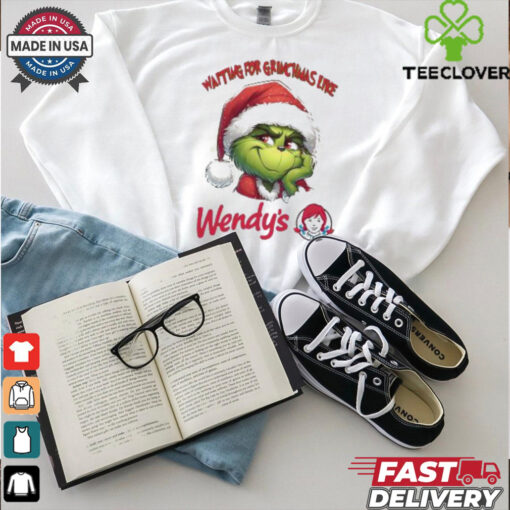 Santa Grinch Waiting For Grinchmas Like Wendy’s Christmas Shirt
