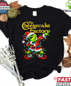 Santa Grinch dabbing The Cheesecake Factory Christmas shirt
