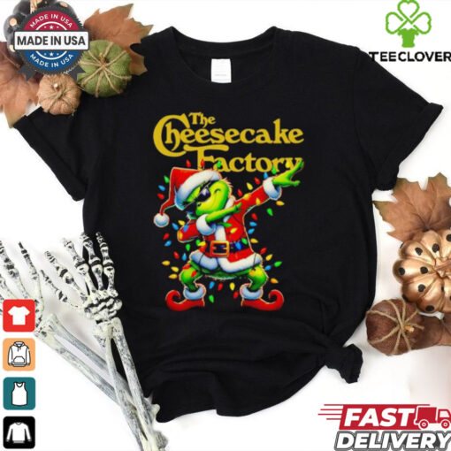 Santa Grinch dabbing The Cheesecake Factory Christmas shirt