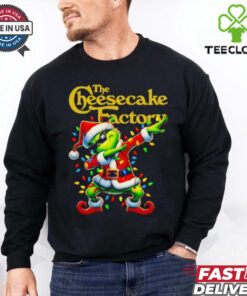 Santa Grinch dabbing The Cheesecake Factory Christmas shirt