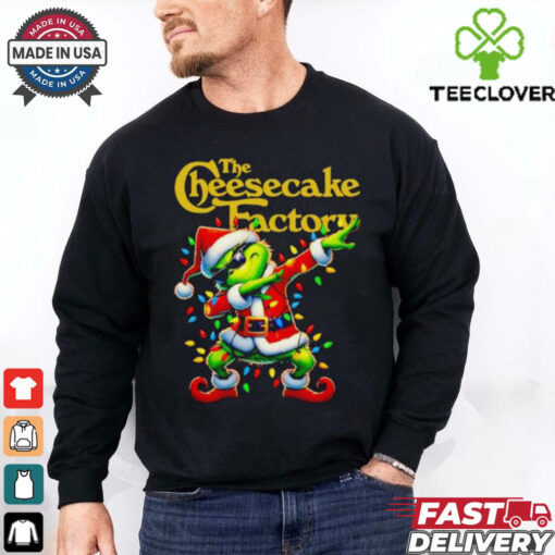 Santa Grinch dabbing The Cheesecake Factory Christmas shirt