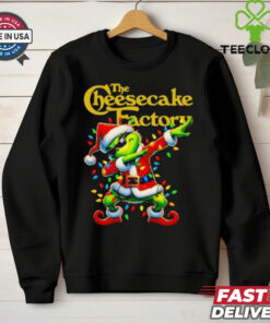 Santa Grinch dabbing The Cheesecake Factory Christmas shirt