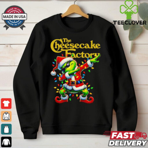 Santa Grinch dabbing The Cheesecake Factory Christmas shirt