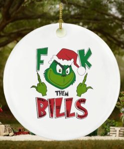 Santa Grinch fck them Bills Christmas ornament