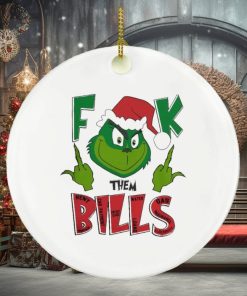 Santa Grinch fck them Bills Christmas ornament
