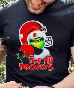 Santa Grinch fear the Cleveland Browns NFL hoodie, sweater, longsleeve, shirt v-neck, t-shirt