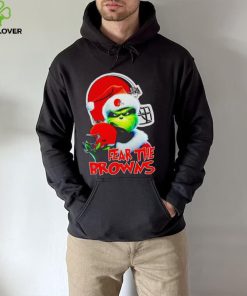 Santa Grinch fear the Cleveland Browns NFL hoodie, sweater, longsleeve, shirt v-neck, t-shirt