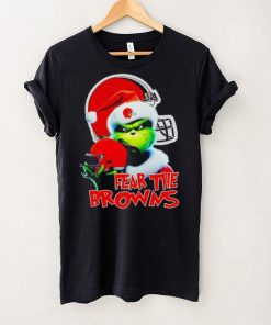 Santa Grinch fear the Cleveland Browns NFL hoodie, sweater, longsleeve, shirt v-neck, t-shirt