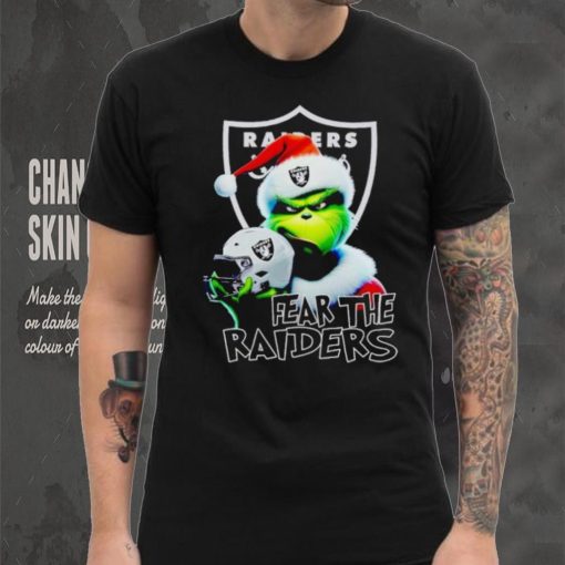 Santa Grinch fear the Las Vegas Raiders NFL hoodie, sweater, longsleeve, shirt v-neck, t-shirt