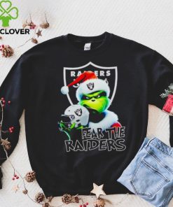 Santa Grinch fear the Las Vegas Raiders NFL hoodie, sweater, longsleeve, shirt v-neck, t-shirt