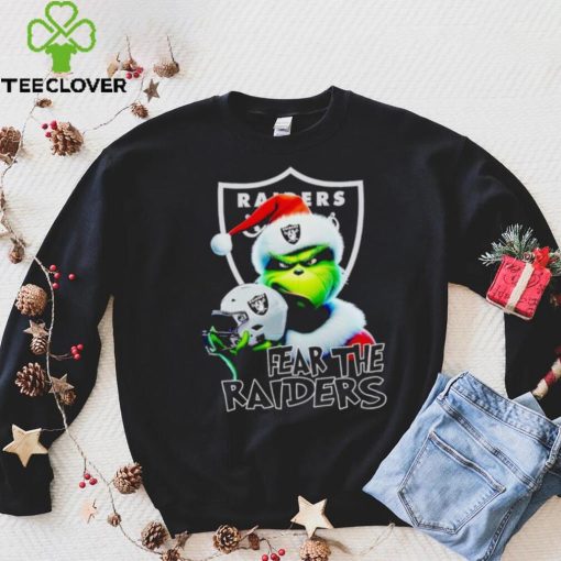 Santa Grinch fear the Las Vegas Raiders NFL hoodie, sweater, longsleeve, shirt v-neck, t-shirt