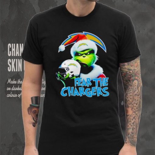 Santa Grinch fear the Los Angeles Chargers NFL hoodie, sweater, longsleeve, shirt v-neck, t-shirt