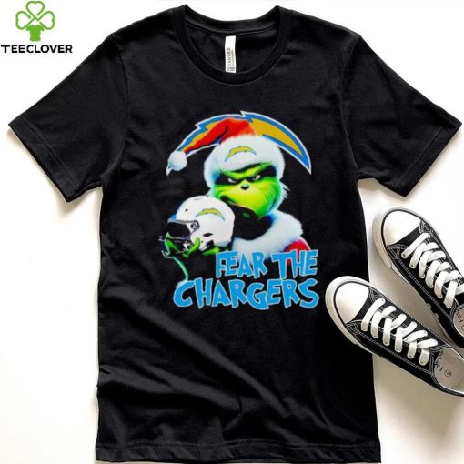 Santa Grinch fear the Los Angeles Chargers NFL hoodie, sweater, longsleeve, shirt v-neck, t-shirt