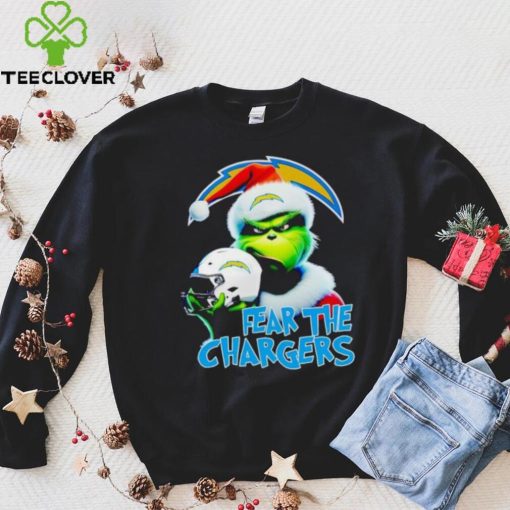 Santa Grinch fear the Los Angeles Chargers NFL hoodie, sweater, longsleeve, shirt v-neck, t-shirt