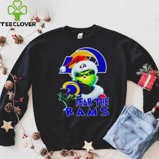 Santa Grinch fear the Los Angeles Rams NFL hoodie, sweater, longsleeve, shirt v-neck, t-shirt