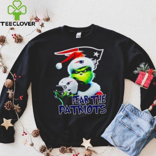 Santa Grinch fear the New England Patriots NFL hoodie, sweater, longsleeve, shirt v-neck, t-shirt