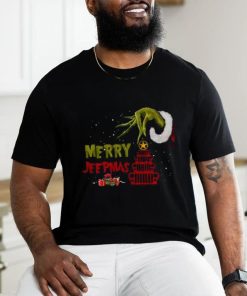 Santa Grinch hand Merry Jeepmas 2023 T shirt