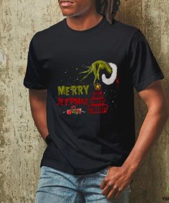 Santa Grinch hand Merry Jeepmas 2023 T shirt