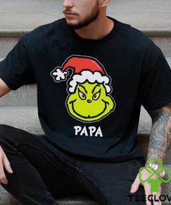 Santa Grinch head Papa Grinch Christmas t shirt 2 Santa Grinch head Papa Grinch Christmas t shirt
