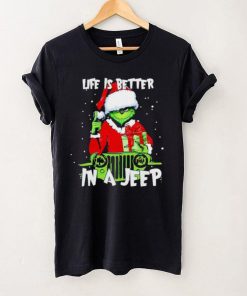 Santa Grinch life is better in a Jeep hoodie, sweater, longsleeve, shirt v-neck, t-shirt