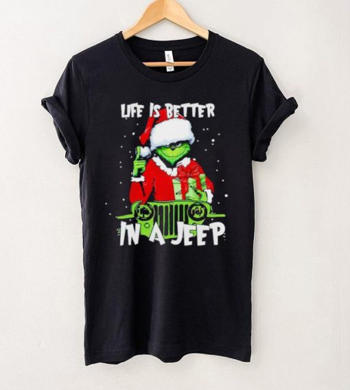 Santa Grinch life is better in a Jeep hoodie, sweater, longsleeve, shirt v-neck, t-shirt