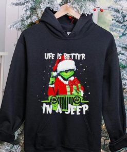 Santa Grinch life is better in a Jeep hoodie, sweater, longsleeve, shirt v-neck, t-shirt