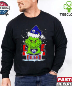 Santa Grinch love Edmonton Oilers shirt