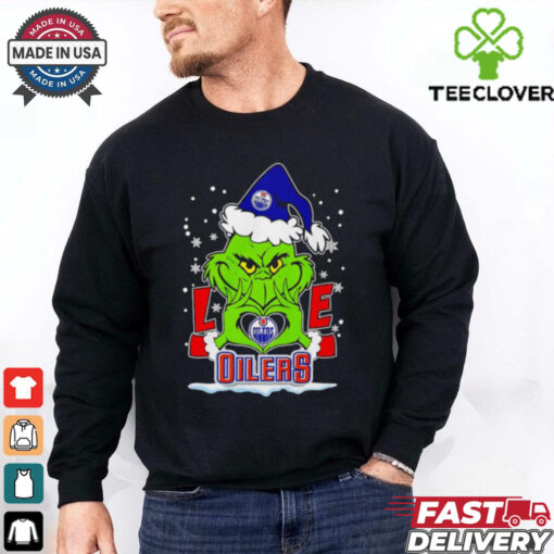 Santa Grinch love Edmonton Oilers shirt
