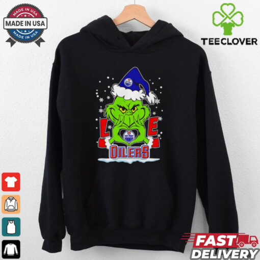 Santa Grinch love Edmonton Oilers shirt