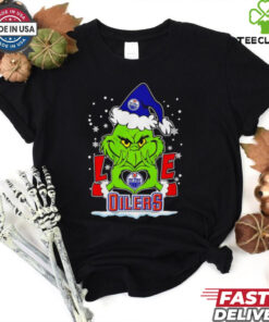 Santa Grinch love Edmonton Oilers shirt