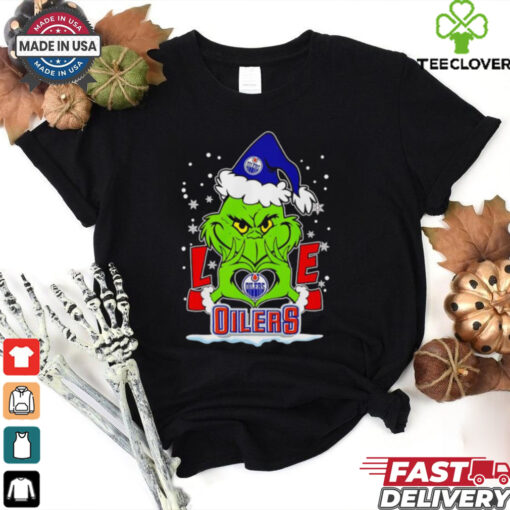 Santa Grinch love Edmonton Oilers shirt