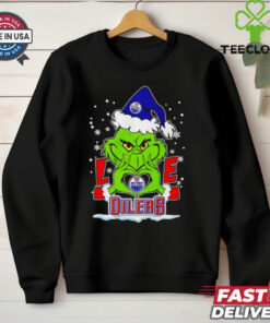 Santa Grinch love Edmonton Oilers shirt