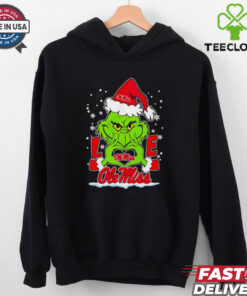 Santa Grinch love Ole Miss Rebels shirt