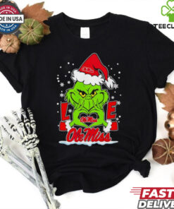 Santa Grinch love Ole Miss Rebels shirt