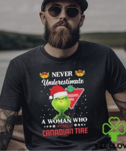 Santa Grinch never underestimate a woman who works at Canadian Tire Christmas hoodie, sweater, longsleeve, shirt v-neck, t-shirt