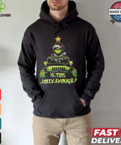 Santa Grinch riding car is this Jolly enough Christmas shirt