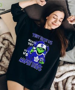 Santa Grinch they hate US because ain't US Maple Leafs Hockey Christmas shirt