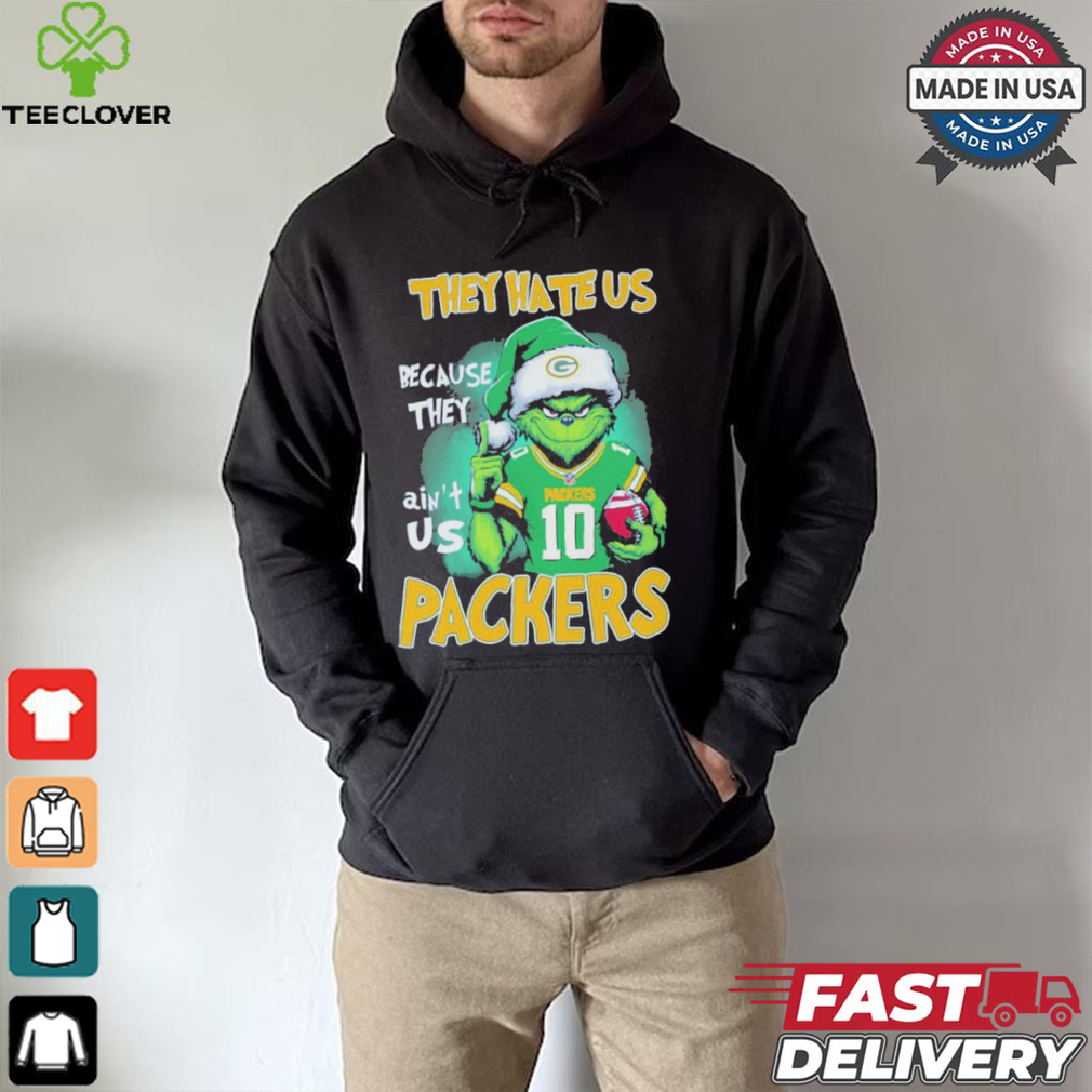 Santa Grinch they hate us because they ain’t us Green Bay Packer christmas 2024 shirt Santa Grinch they hate us because they ain’t us Green Bay Packer christmas 2024 shirt