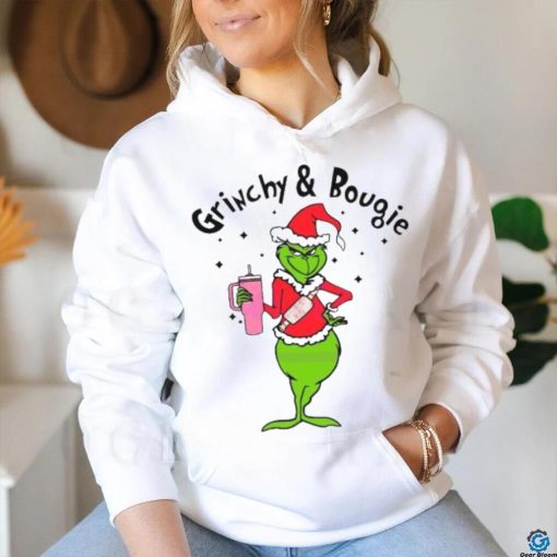 Santa Grinchy And Bougie Pink Tumbler hoodie, sweater, longsleeve, shirt v-neck, t-shirt