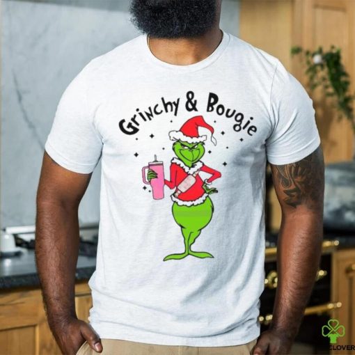 Santa Grinchy And Bougie Pink Tumbler hoodie, sweater, longsleeve, shirt v-neck, t-shirt