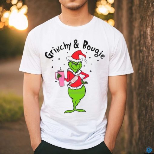 Santa Grinchy And Bougie Pink Tumbler hoodie, sweater, longsleeve, shirt v-neck, t-shirt