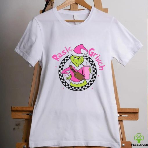 Santa Hat Basic Grinch Pink Merry Christmas 2023 Shirt