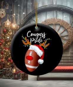 Santa Hat Cougars Pride Lights Christmas Ornament