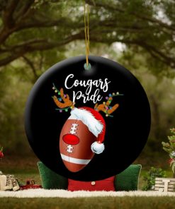 Santa Hat Cougars Pride Lights Christmas Ornament