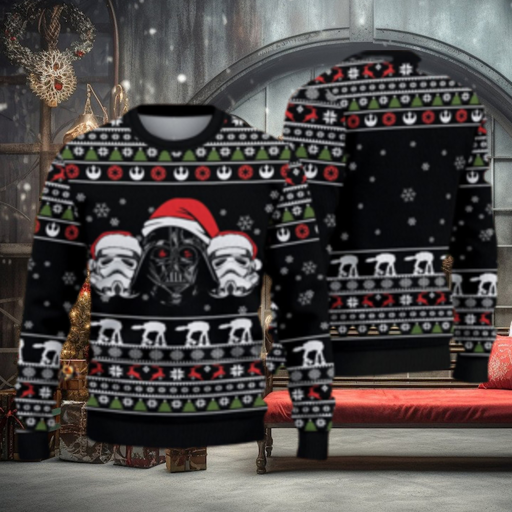 Santa Hat Darth Vader Star Wars Ugly Christmas Sweater Santa Hat Darth Vader Star Wars Ugly Christmas Sweater
